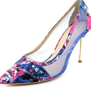 Thalia Sodi Natalia Dress Shoes Colorful Floral Stiletto Heels Sz 6.5 Women